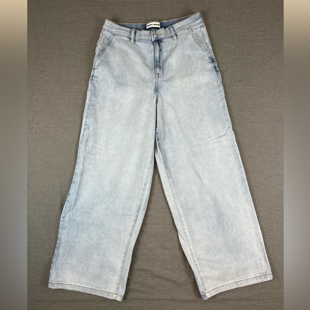 DKNY Wide Leg Light Blue Denim Jeans